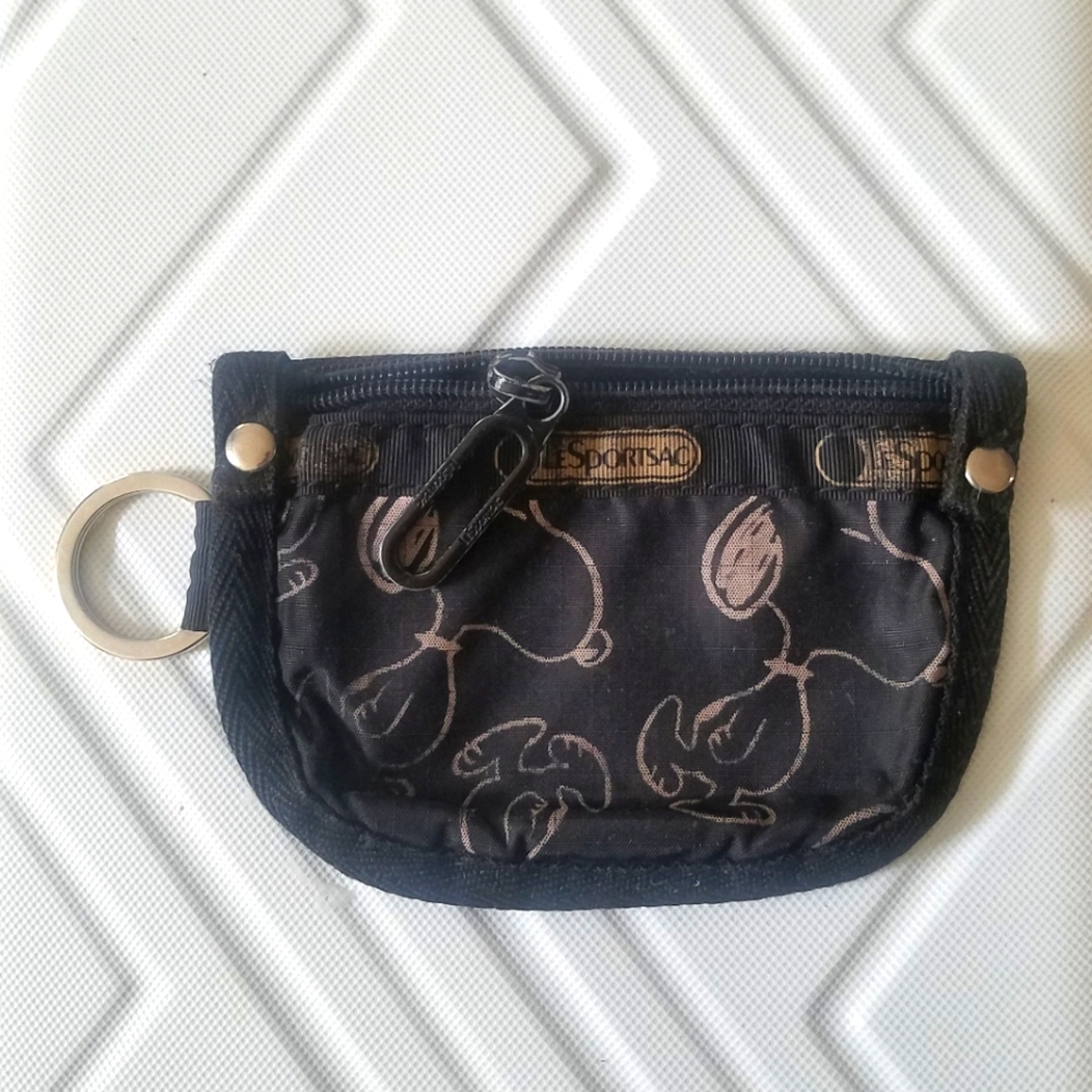 LeSportsac x Peanuts Snoopy Keyring Card and Coin Purse Wallet